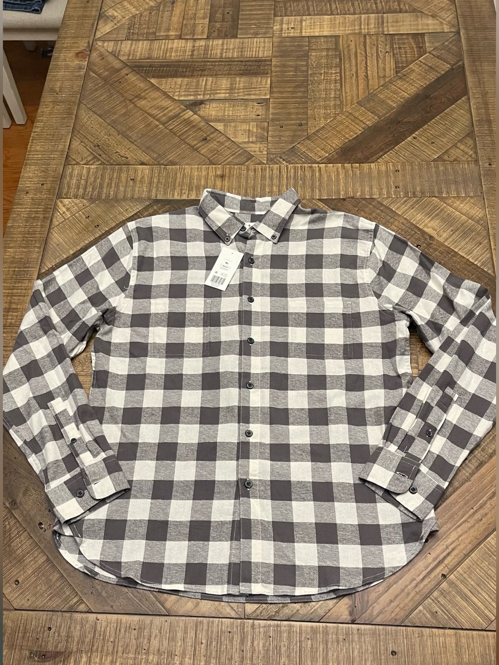 True Craft Long Sleeve Button-Down Flannel Shirt